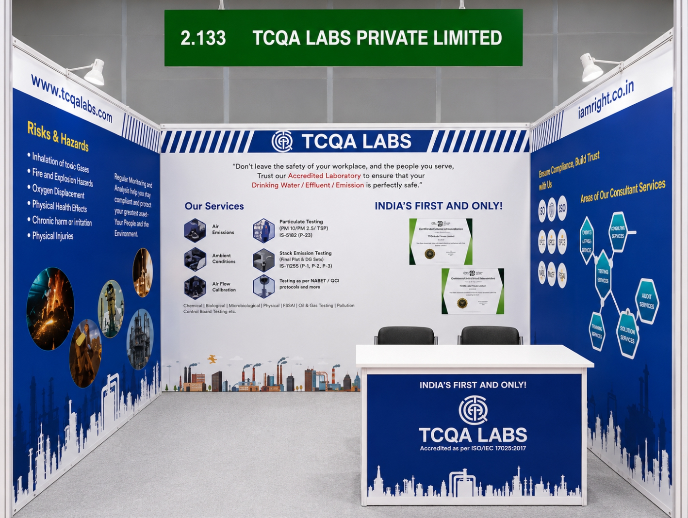 Exhibition stall branding fabrication by Imaging Publicity